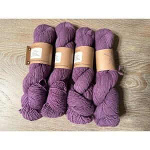4x Farmers Daughter Fibers Soka'pii Rambouillet Wool Yarn Bison Princess